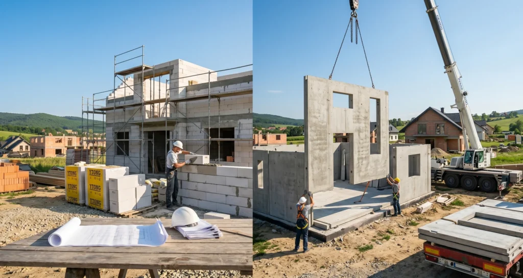 Beton komórkowy vs prefabrykaty – porównanie technologii budowy domu