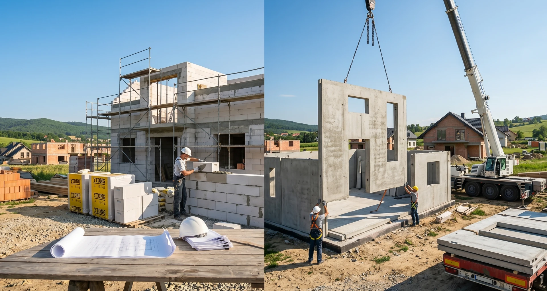 Beton komórkowy vs prefabrykaty – porównanie technologii budowy domu