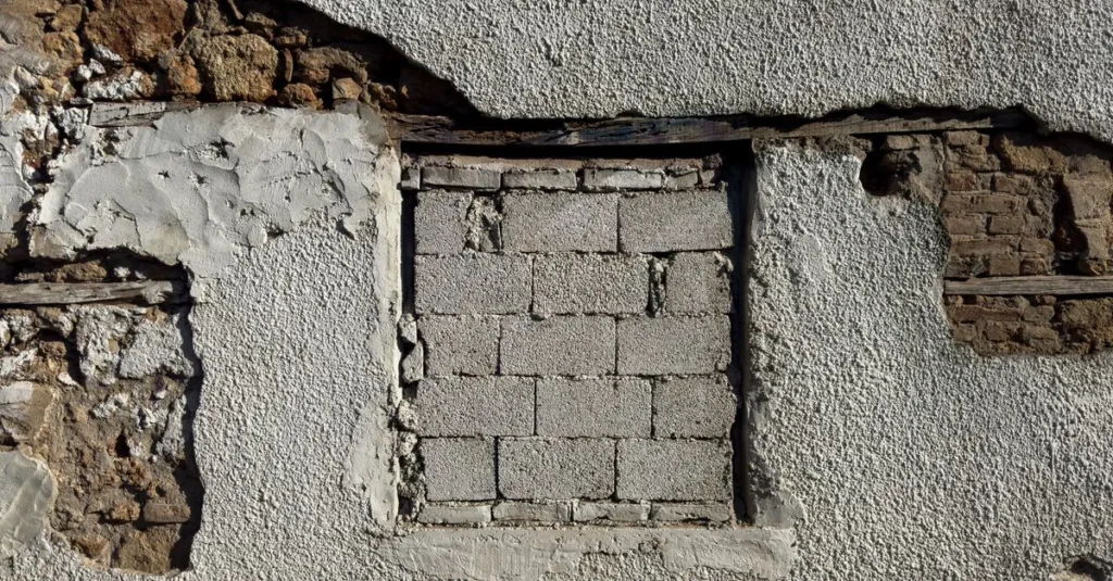 Home 5 Ekipa budowlana wznosi ściany tradycyjnego domu jednorodzinnego z bloczków Ytong w Bielsku-Białej na tle gór Beskidów