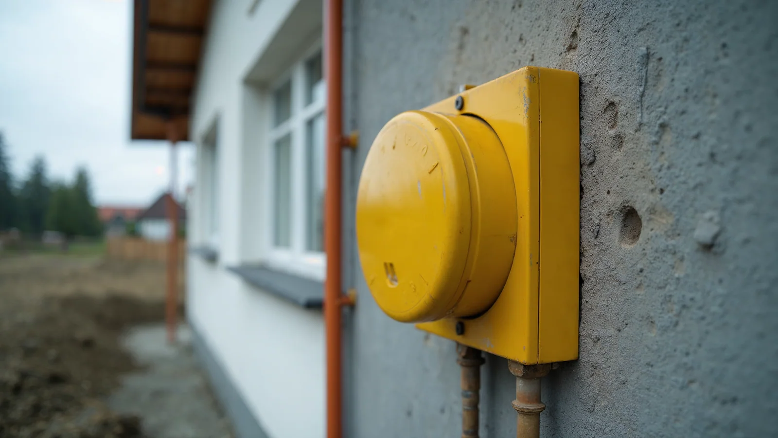 Instalacja gazowa i skrzynka gazomierza
