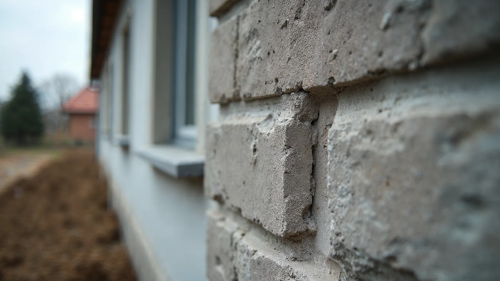 Mur jednowarstwowy — co to jest? 1 Naroże muru — układ bloczków i spoin