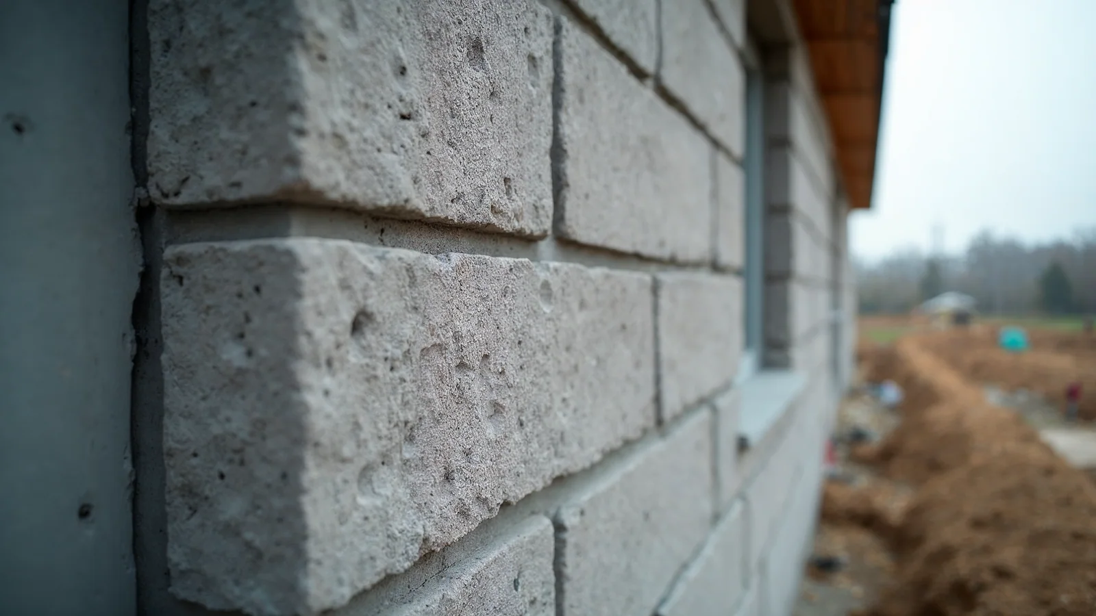 Beton komórkowy Ytong vs ceramika Porotherm vs silikat – co wybrać do budowy domu? 1 Naroże muru — układ bloczków i spoin
