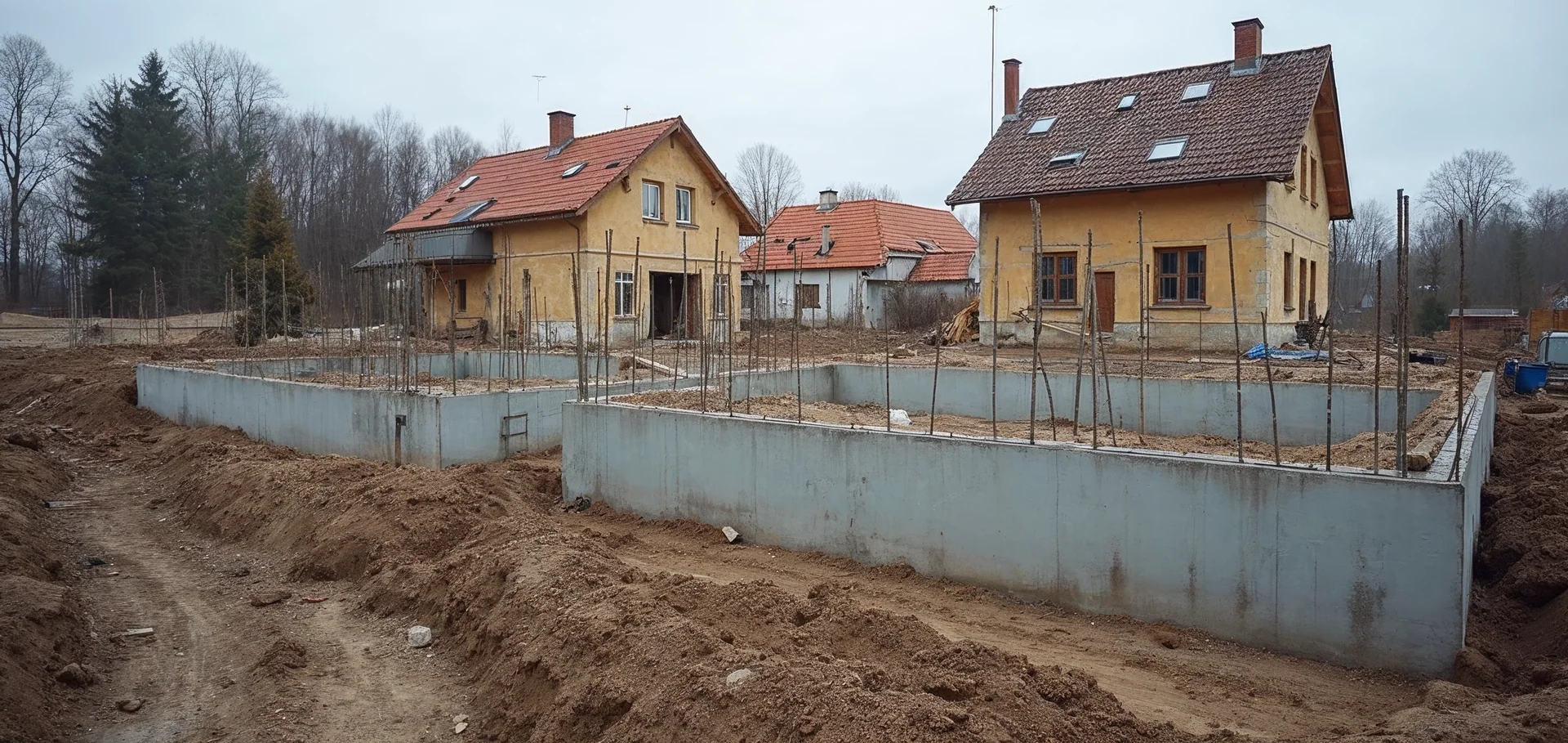 Wykonane ławy fundamentowe domu jednorodzinnego